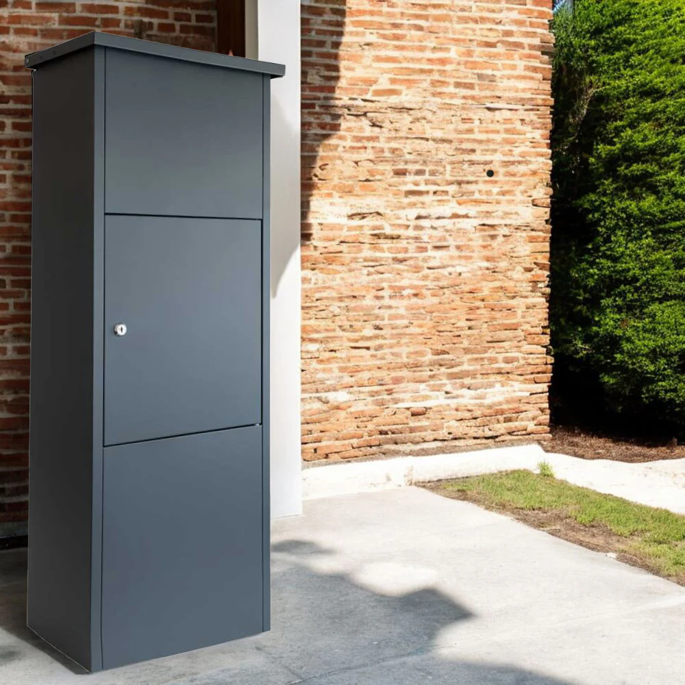 Delivery Box for Home – Goldcrest Freestanding Front Access Parcel Box - Anthracite Grey RAL 7016 - Image 3
