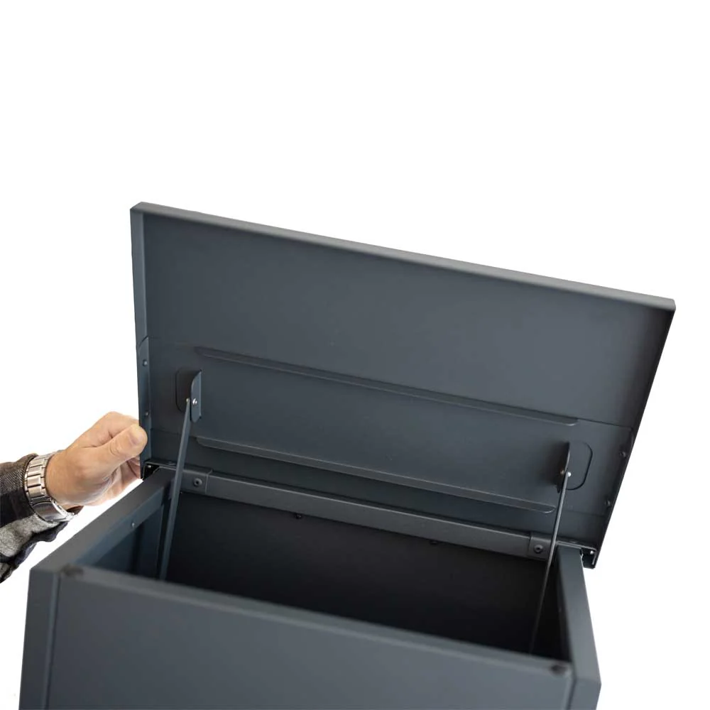 Delivery Box for Home – Goldcrest Freestanding Front Access Parcel Box - Black - Image 9