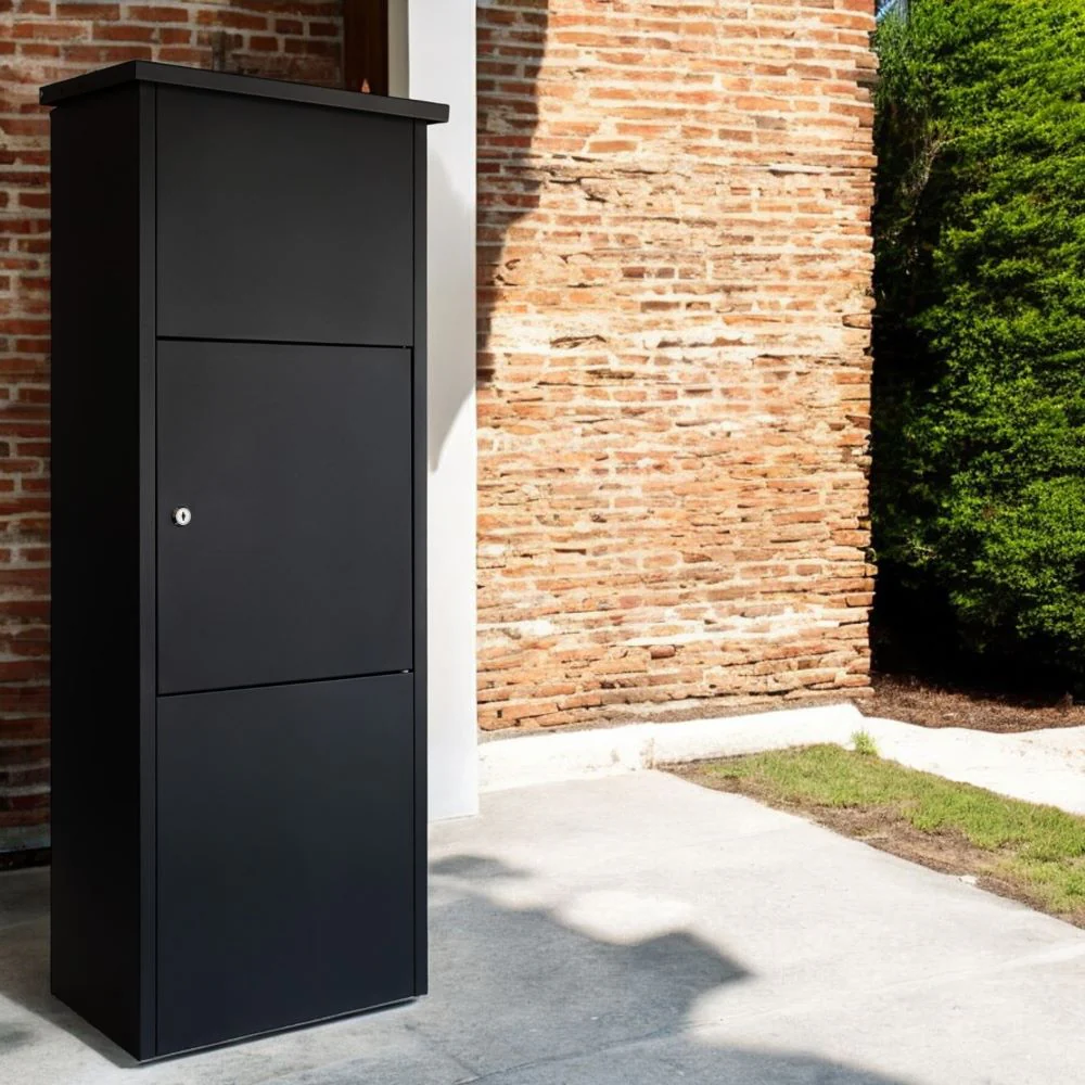 Delivery Box for Home – Goldcrest Freestanding Front Access Parcel Box - Black - Image 3