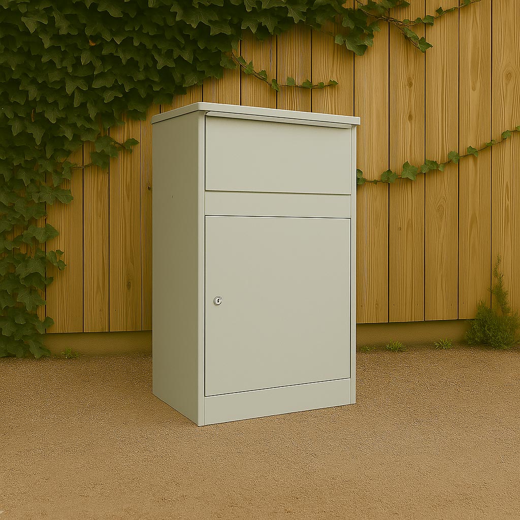 Extra Large Outdoor Front Access Parcel Box for Home – Buzzard - Pebble Grey - Image 2