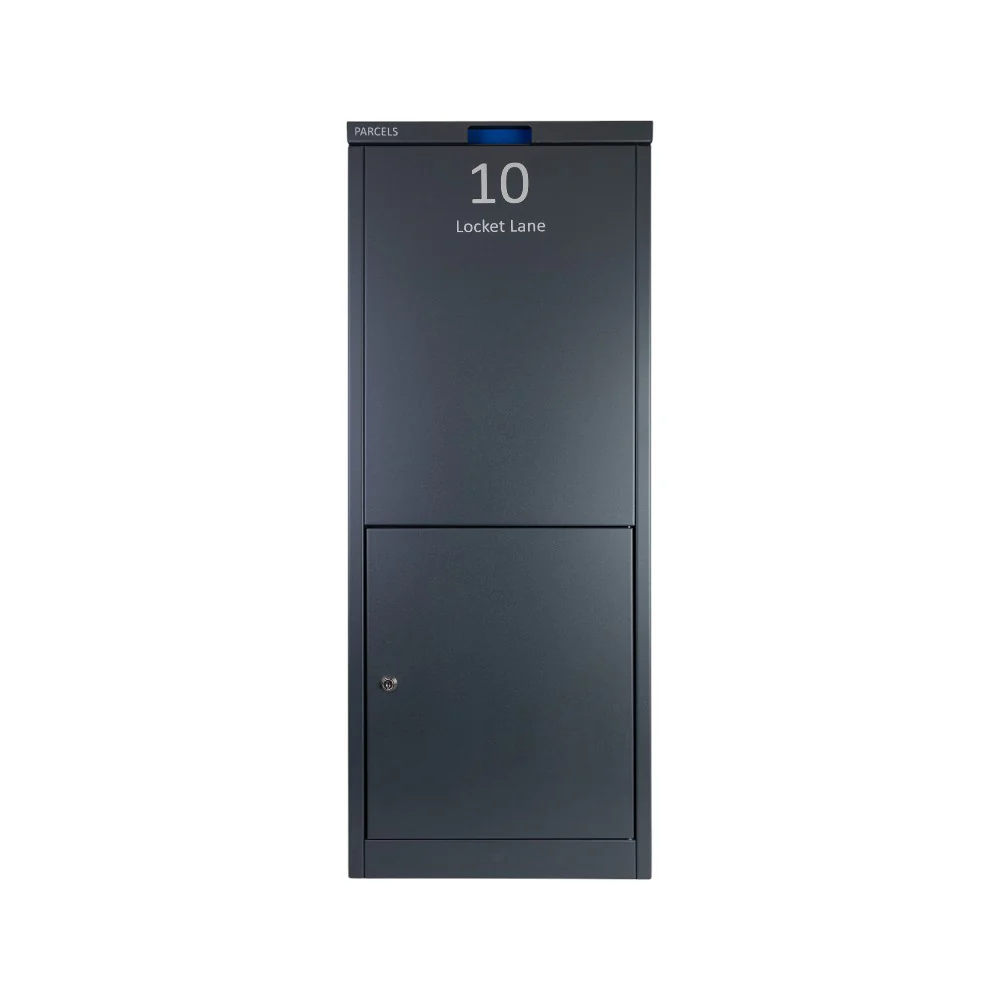 Free Standing Outdoor Parcel Box Front Access – ParcelPod 3 - Dark Grey - Image 4
