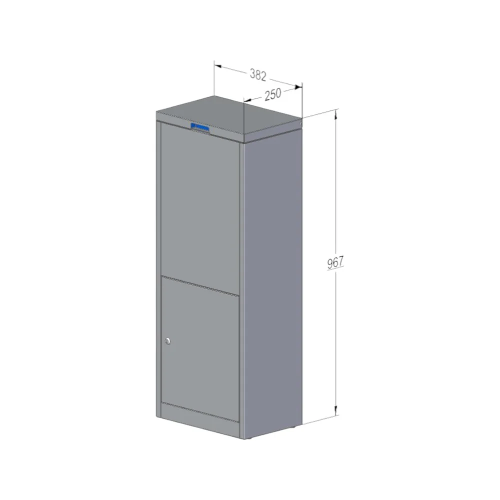 Free Standing Outdoor Parcel Box Front Access – ParcelPod 3 - Dark Grey - Image 6
