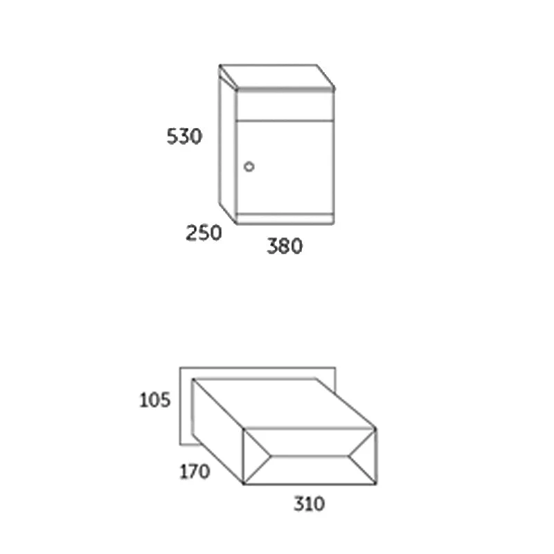Free Standing Front Access Parcel Letterbox Lockable Allux 500 - Anthracite Grey - Image 5