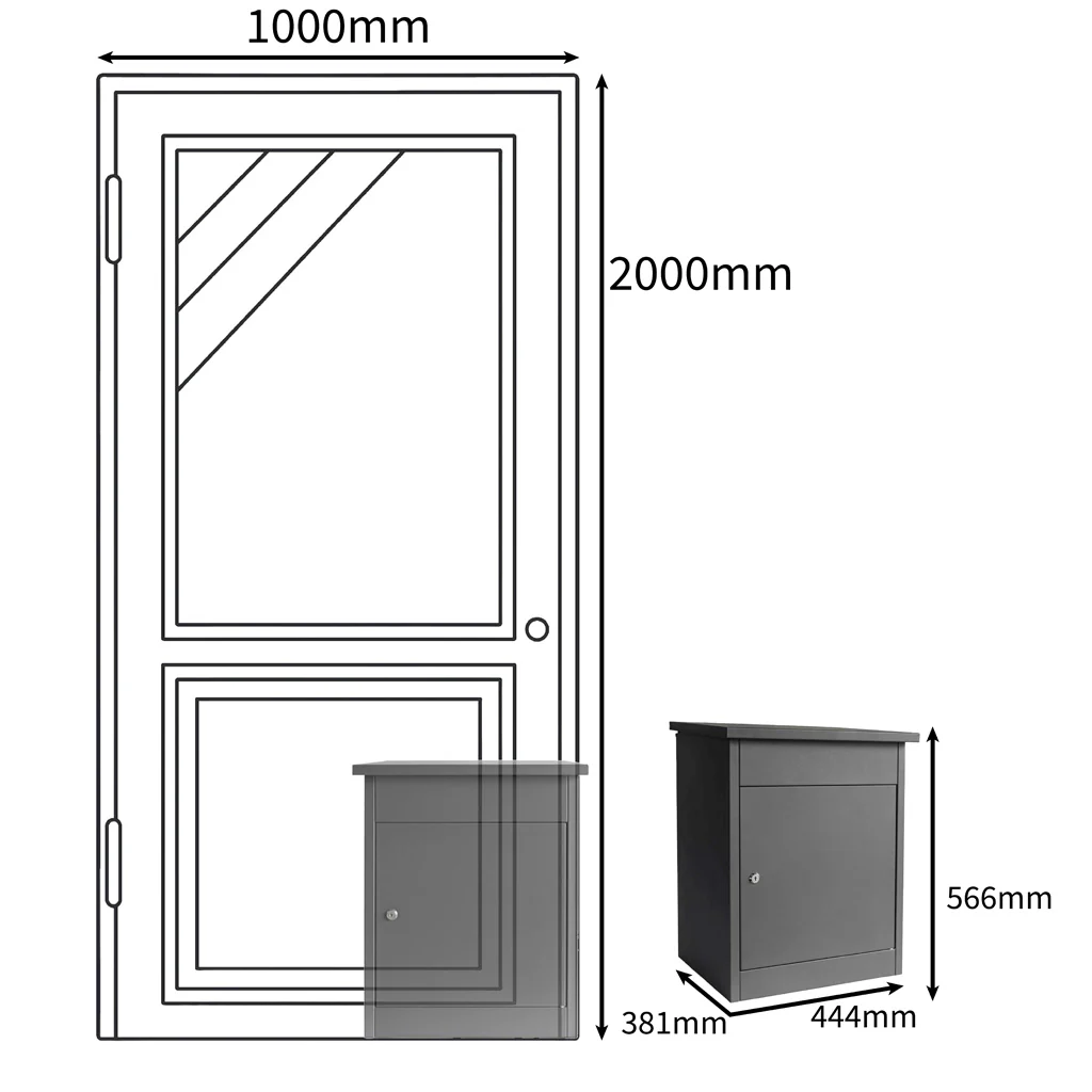 House Parcel Box – Wall Mounted or Free Standing Front Access – Puffin - Image 3