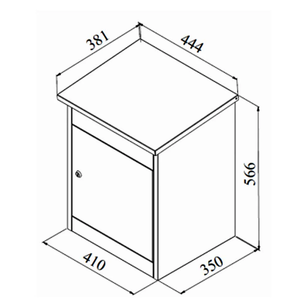 House Parcel Box – Wall Mounted or Free Standing – Puffin - Black - Image 3