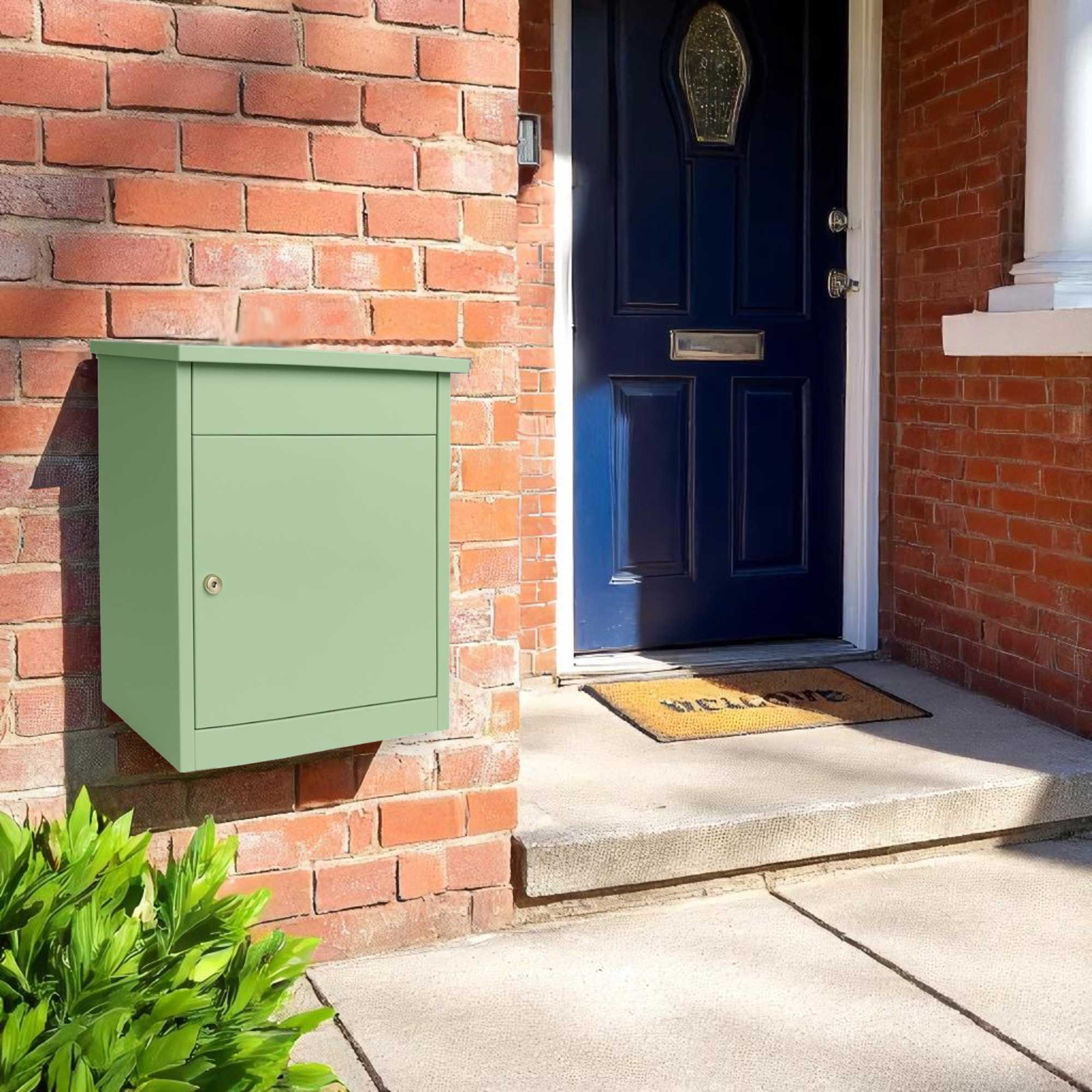 House Parcel Box – Wall Mounted or Free Standing – Puffin - Pale Green - Image 2