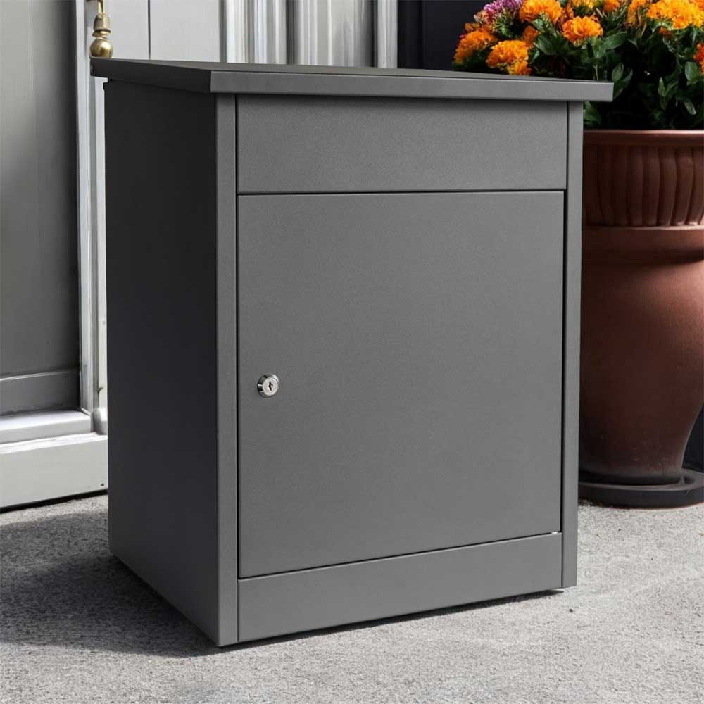 House Parcel Box – Wall Mounted or Free Standing – Puffin - Oxford Blue RAL 5011 - Image 4