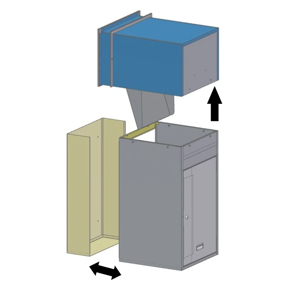 Large Capacity Parcel Box Rear Access for Gates, Fences and Side Panels – Epsilon GM - Black - Image 4