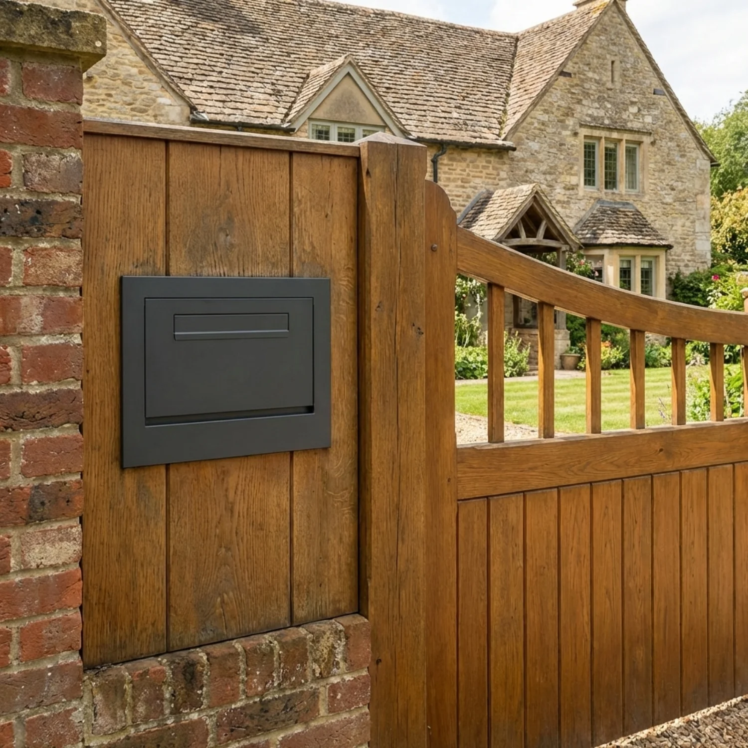 Large Capacity Parcel Box Rear Access for Gates, Fences and Side Panels – Epsilon GM - Anthracite Grey - Image 7