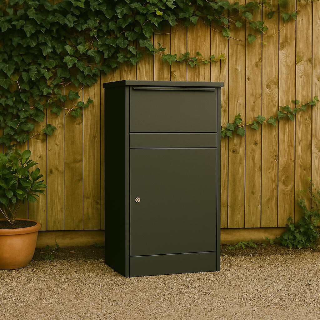 Extra Large Outdoor Front Access Parcel Box for Home – Buzzard - Anthracite Grey RAL 7016 - Image 2