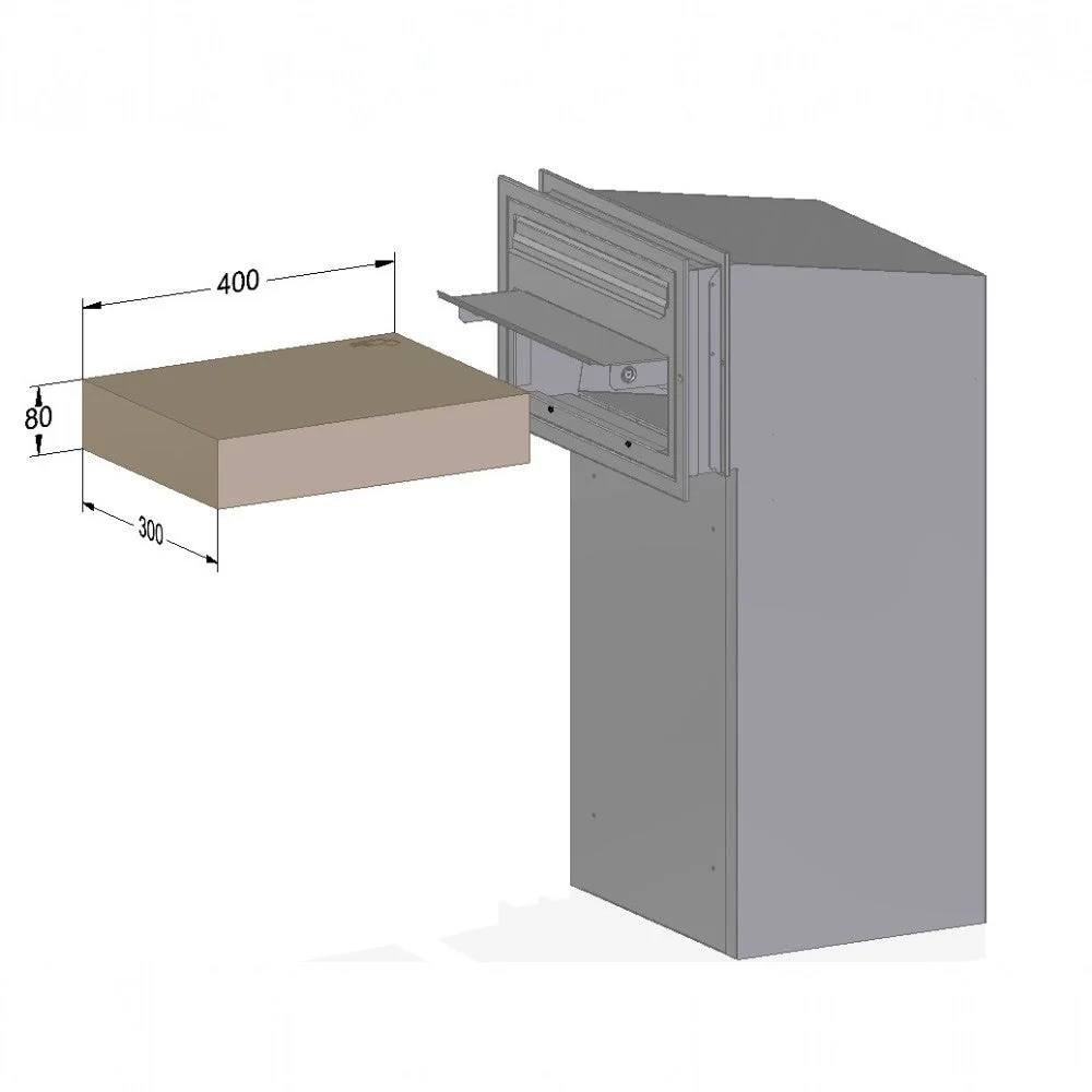 Outdoor Parcel Box for Gates & Fences – Rear Access – Sigma - Image 9