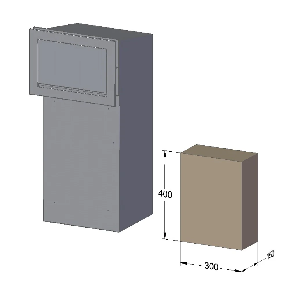 Outdoor Parcel Box for Gates & Fences – Rear Access – Sigma Paco VE2 - Image 14