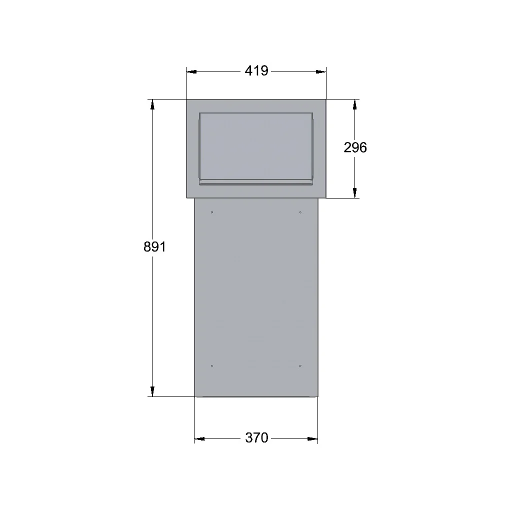 Outdoor Parcel Box for Gates & Fences – Rear Access – Sigma Paco VE2 - Image 3