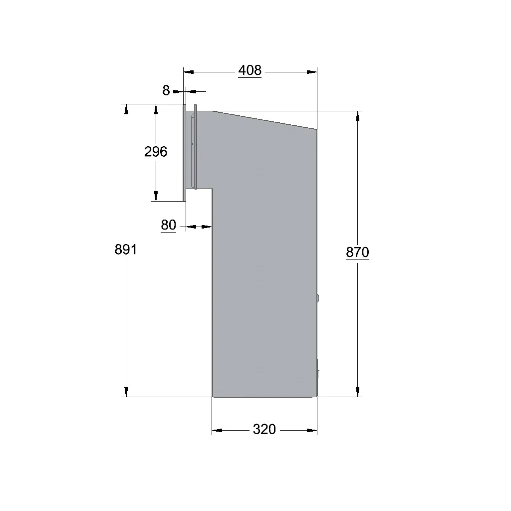 Outdoor Parcel Box for Gates & Fences – Rear Access – Sigma Paco VE2 - Black - Image 12
