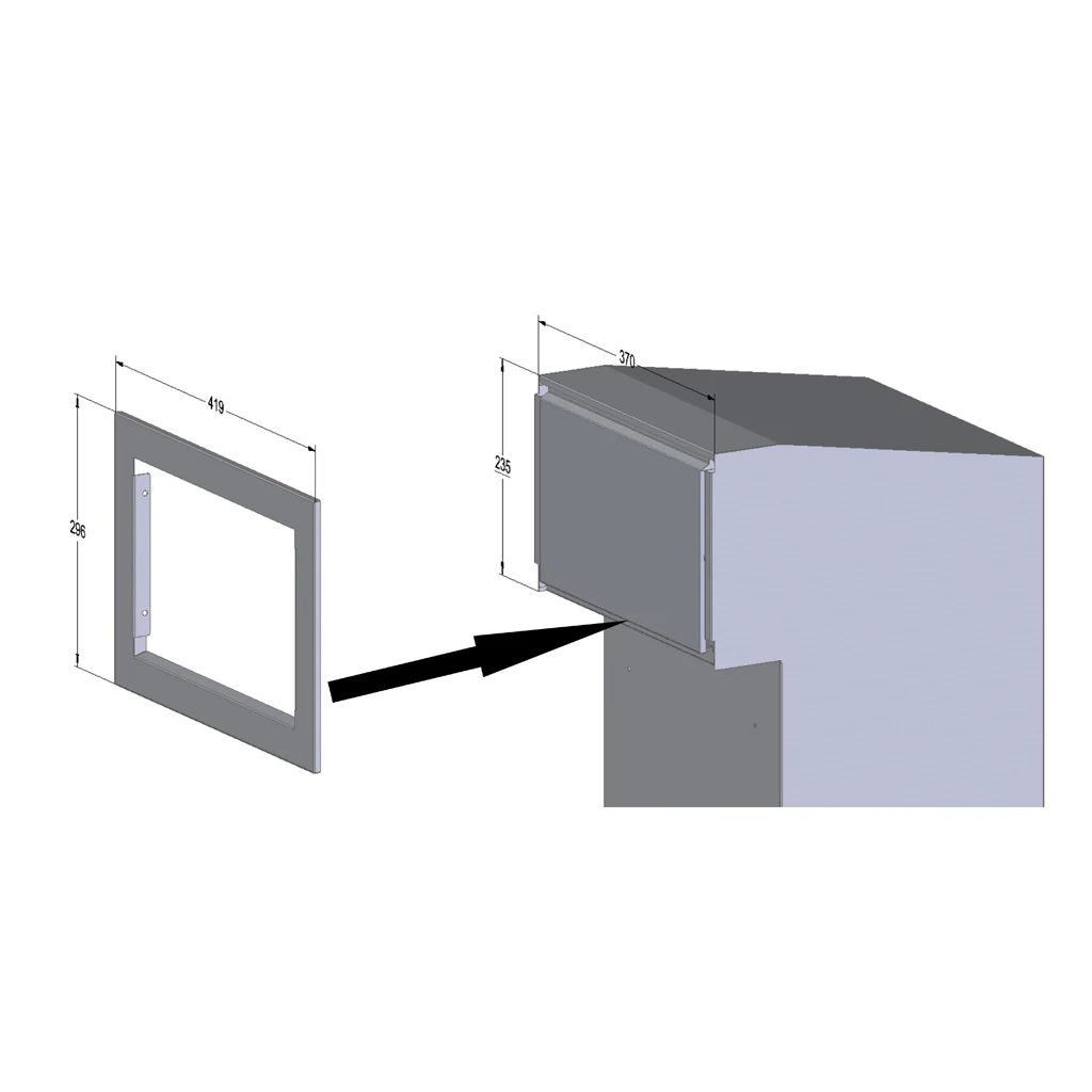 Outdoor Parcel Box for Gates & Fences – Rear Access – Sigma Paco VE2 - Black - Image 13