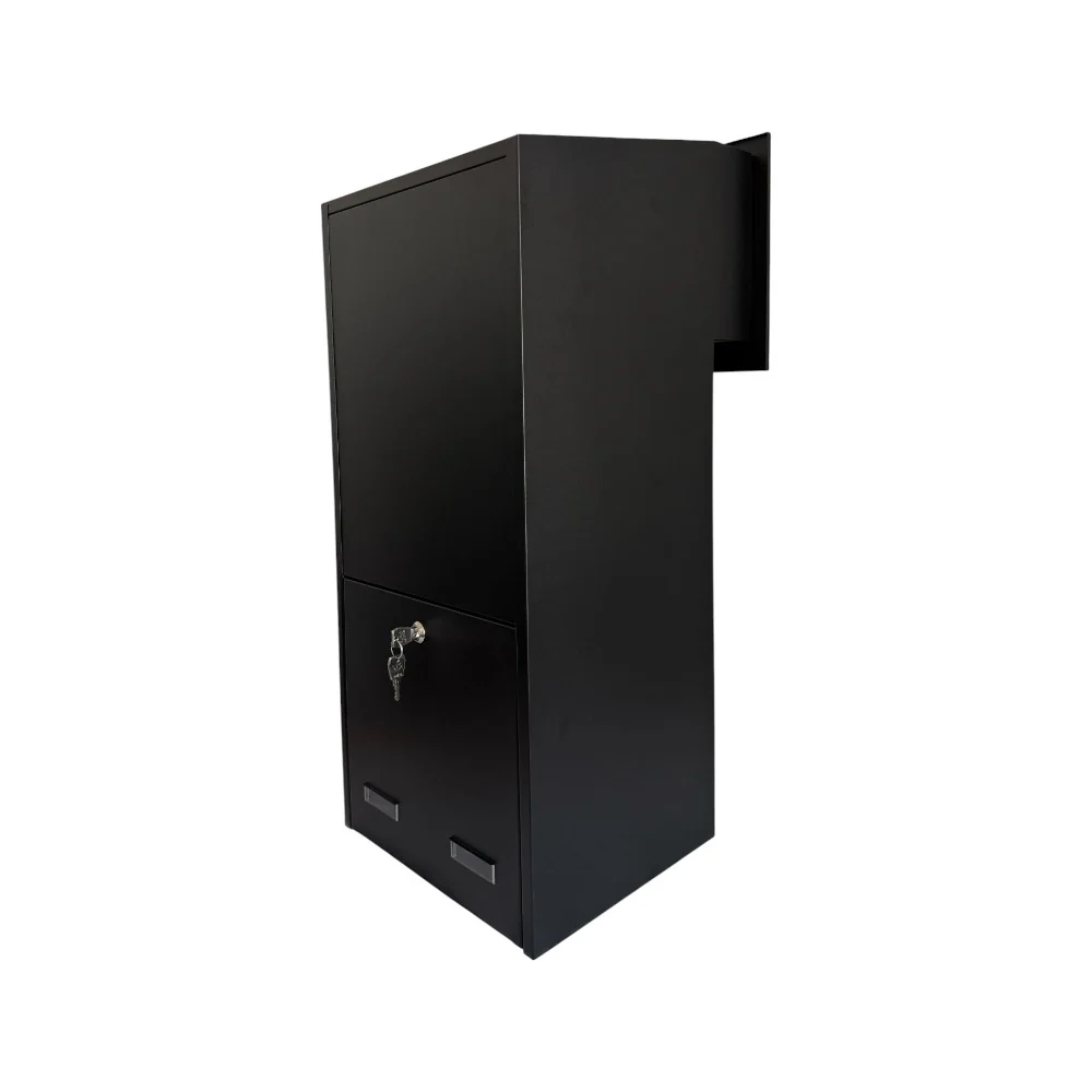 Outdoor Parcel Box for Gates & Fences – Rear Access – Sigma Paco VE2 - Black - Image 9