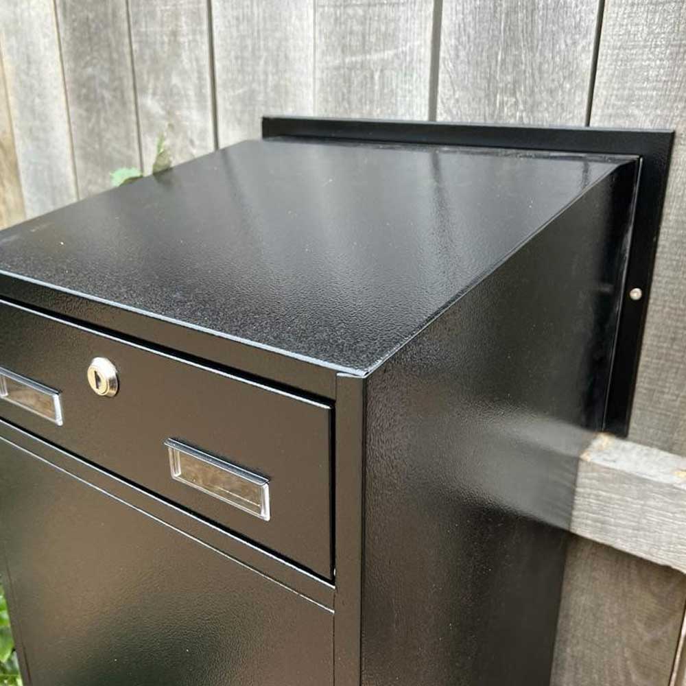Outdoor Parcel Box for Gates & Fences – Rear Access – Sigma Stainless Steel Front - Image 11