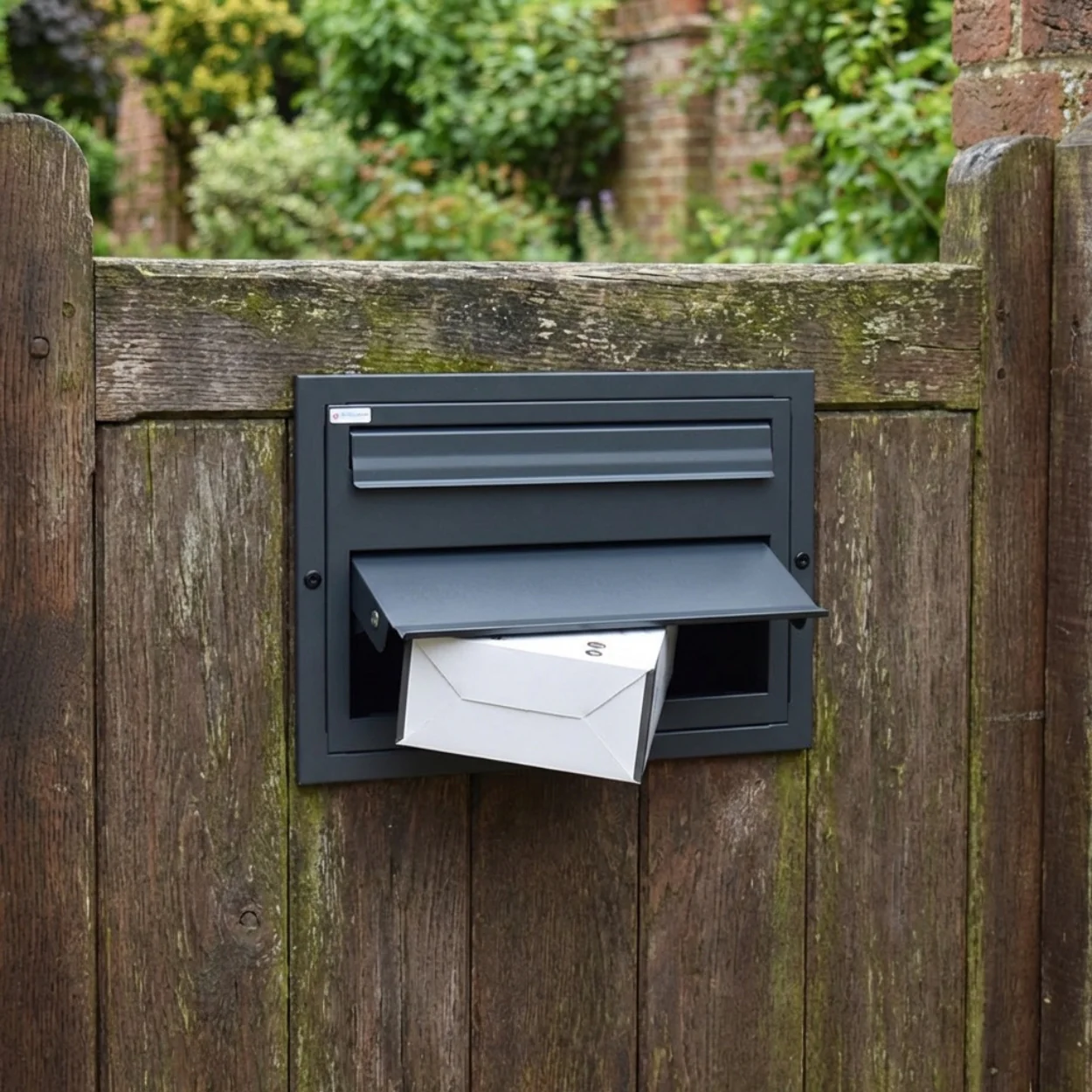 Outdoor Parcel Box for Gates & Fences – Rear Access – Sigma Stainless Steel Front - Image 9