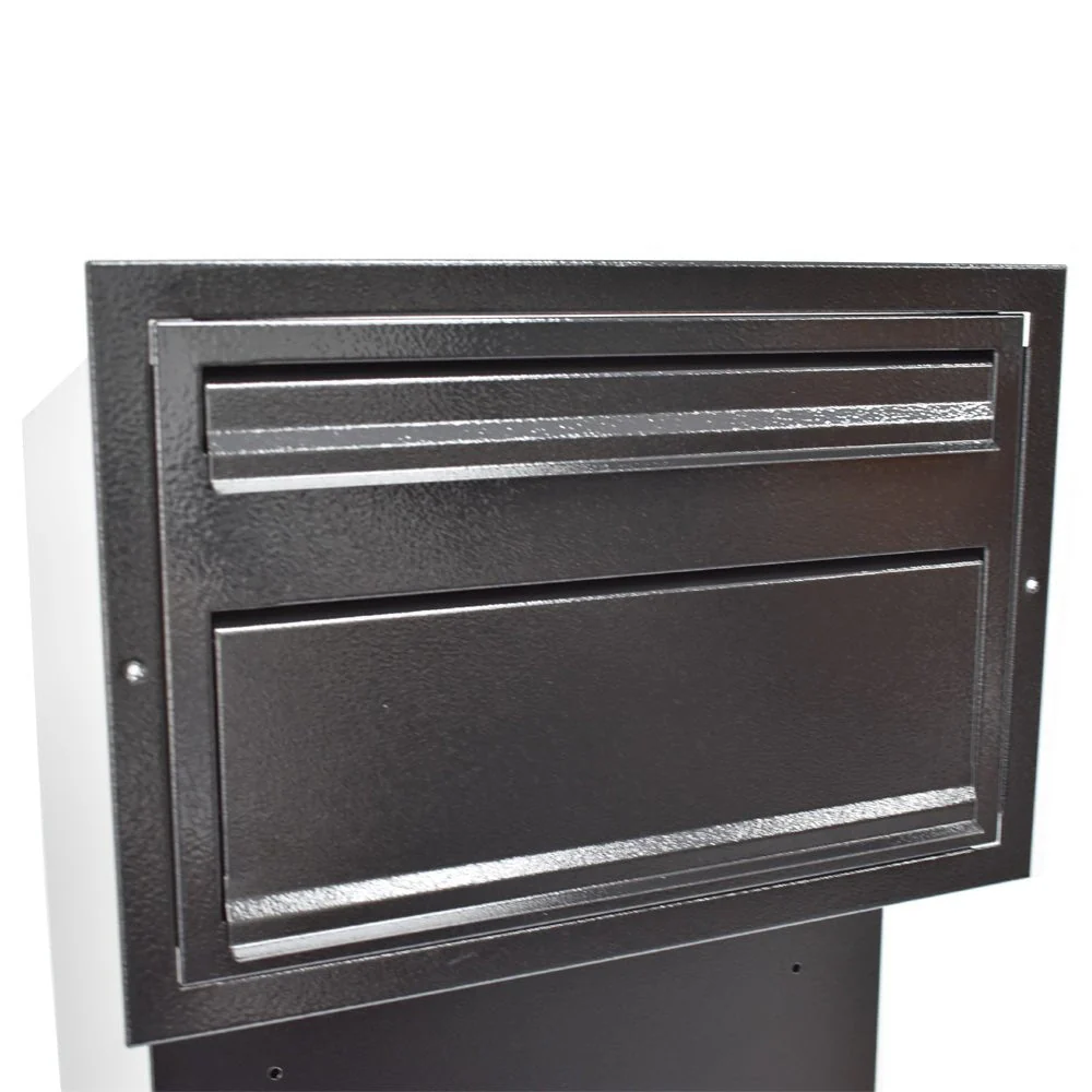Outdoor Parcel Box for Gates & Fences – Rear Access – Sigma Stainless Steel Front - Black - Image 18