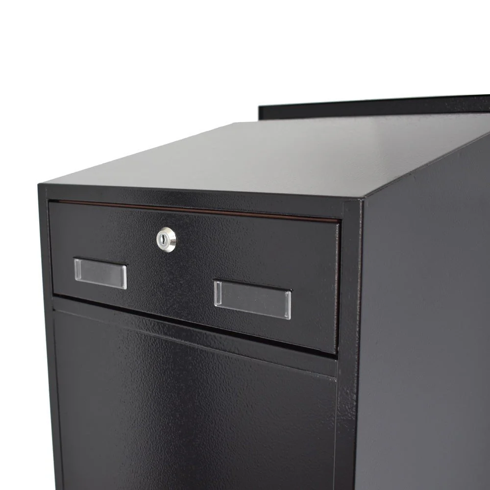 Outdoor Parcel Box for Gates & Fences – Rear Access – Sigma Stainless Steel Front - Dark Grey - Image 21