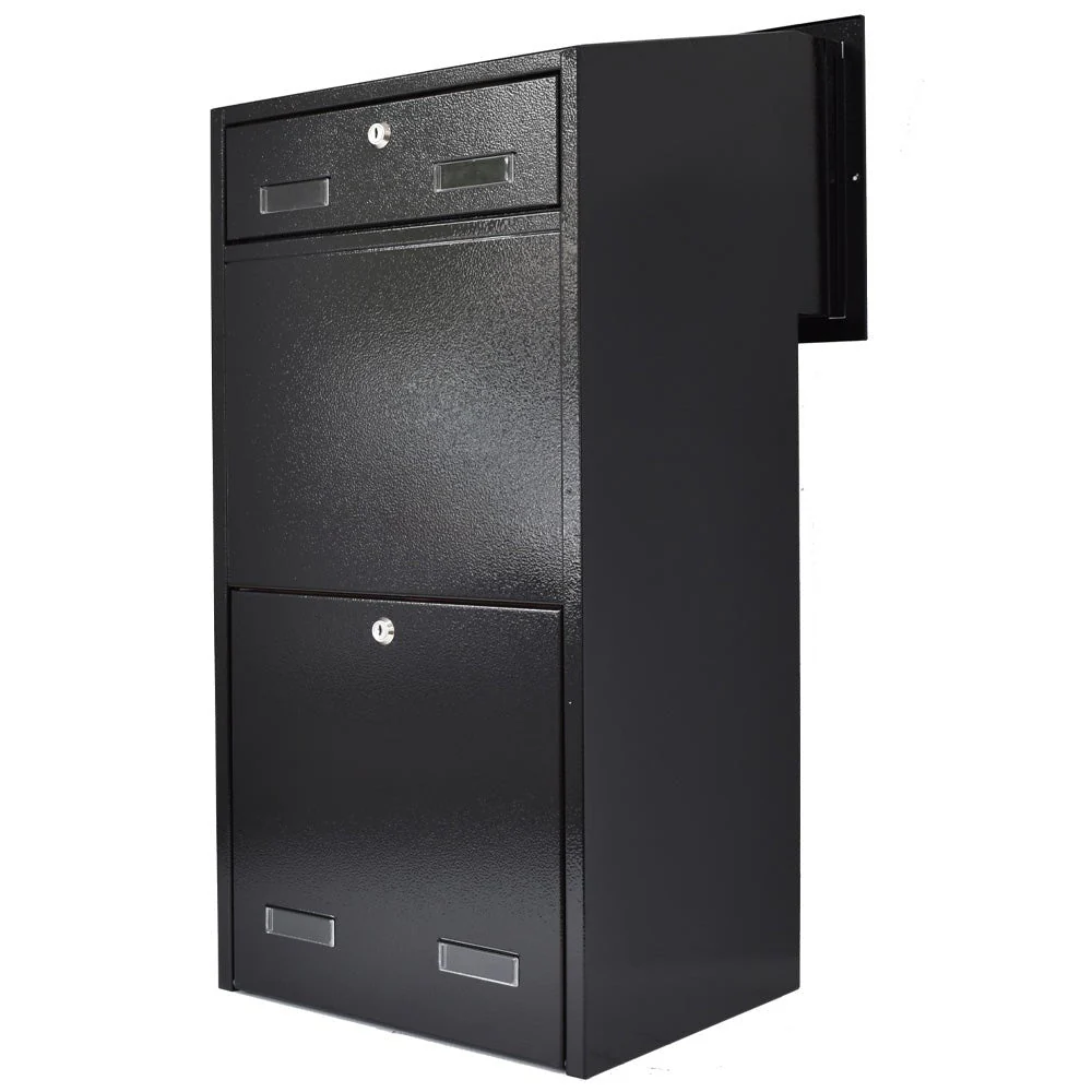 Outdoor Parcel Box for Gates & Fences – Rear Access – Sigma Stainless Steel Front - Dark Grey - Image 23