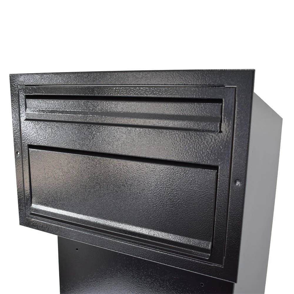 Outdoor Parcel Box for Gates & Fences – Rear Access – Sigma Stainless Steel Front - Dark Grey - Image 25