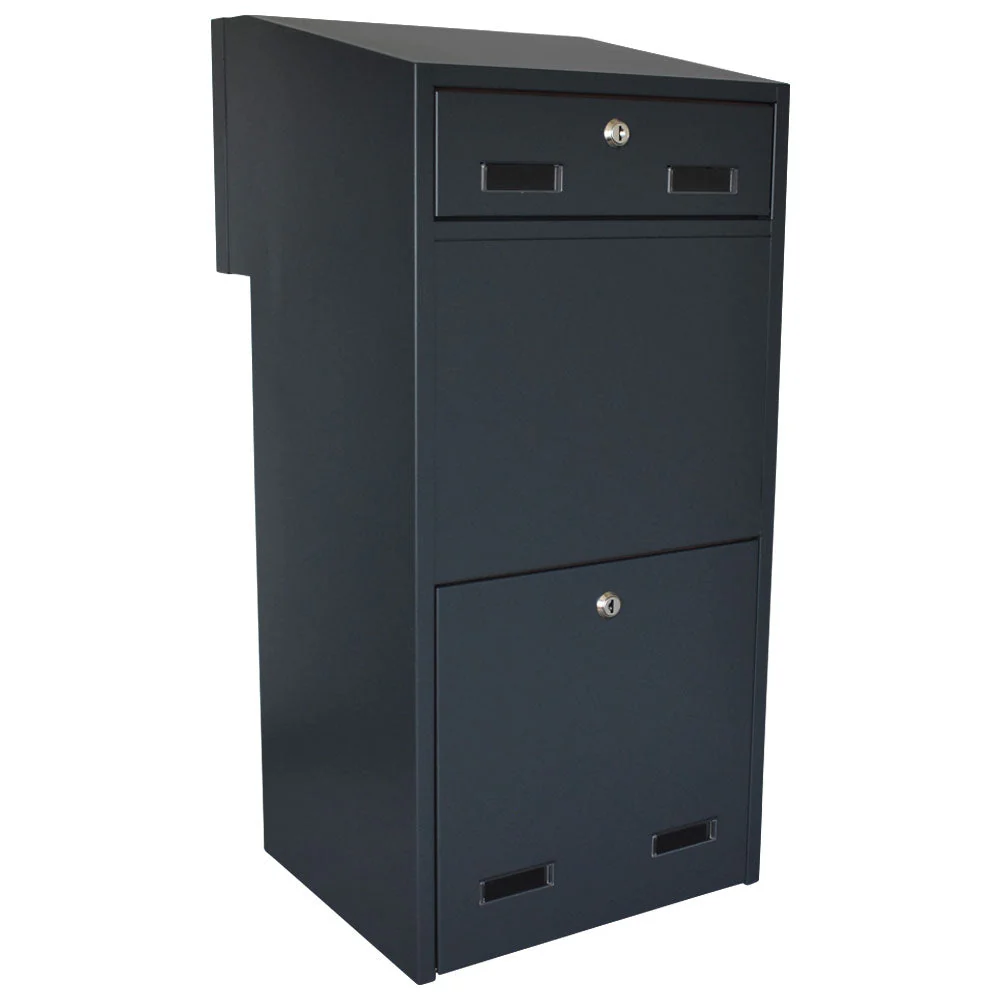 Outdoor Parcel Box for Gates & Fences – Rear Access – Sigma - Dark Grey - Image 10
