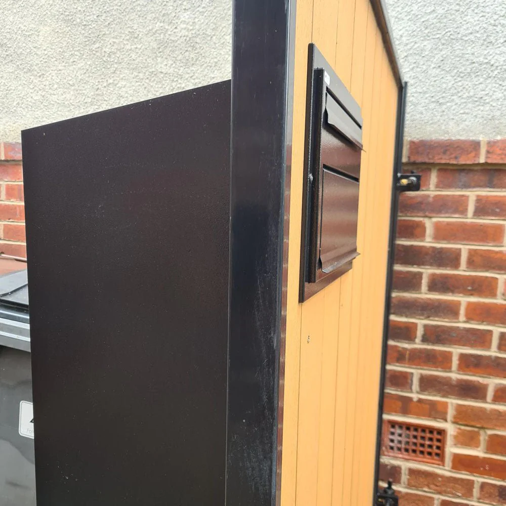 Outdoor Parcel Box for Gates & Fences – Rear Access – Sigma - Dark Grey - Image 24