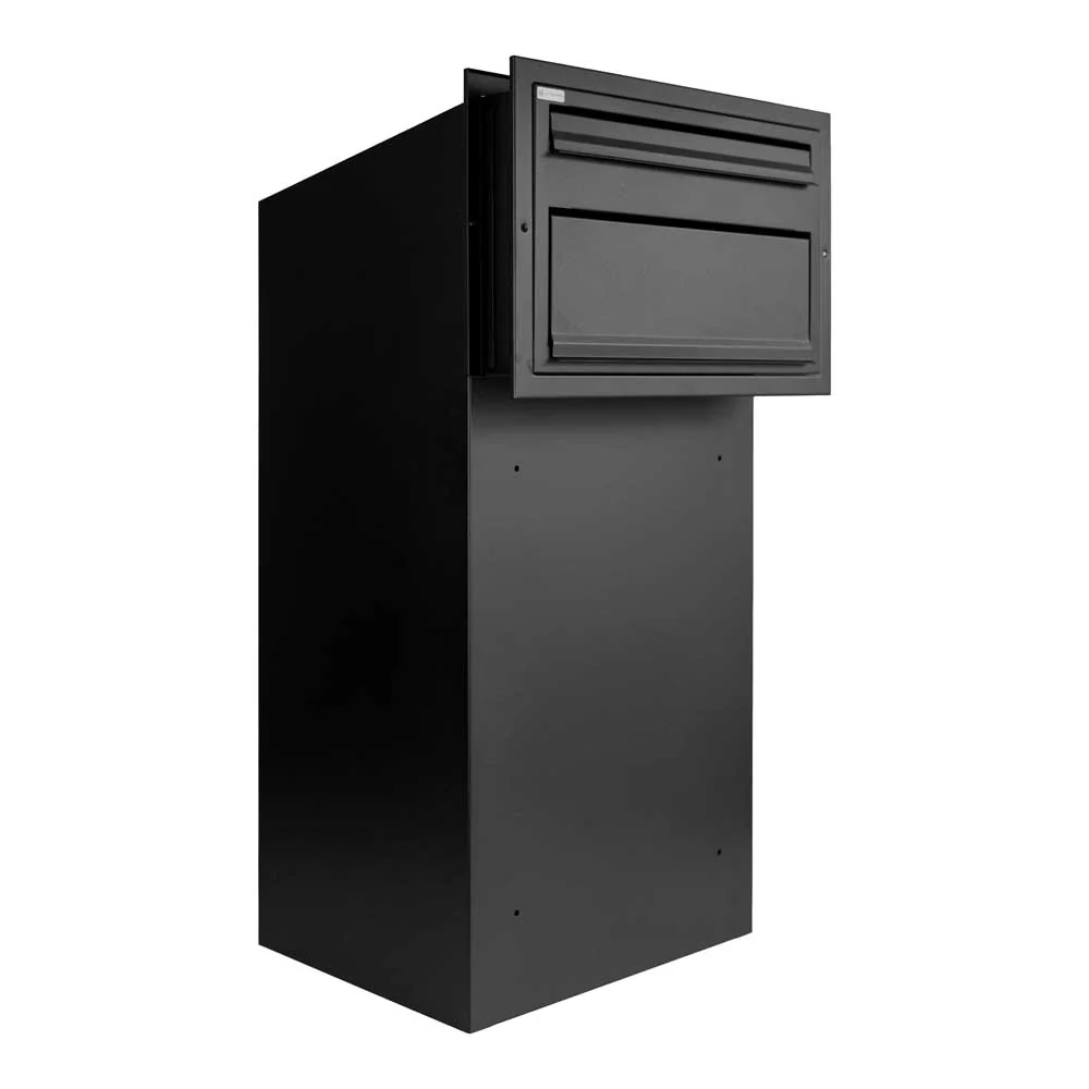 Outdoor Parcel Box for Gates & Fences – Rear Access – Sigma - Dark Grey - Image 4