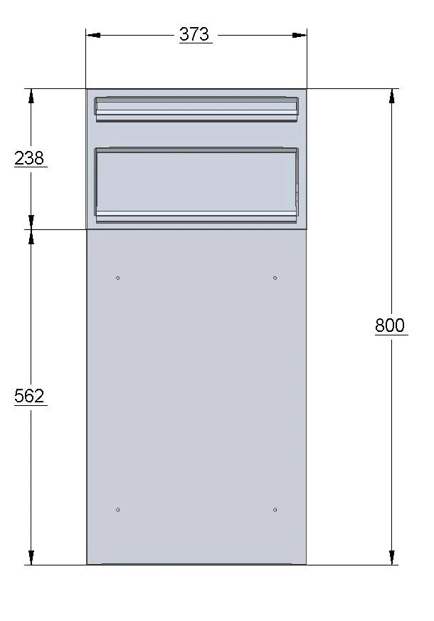 Outdoor Parcel Box for Gates & Fences – Rear Access – Sigma - Dark Grey - Image 6