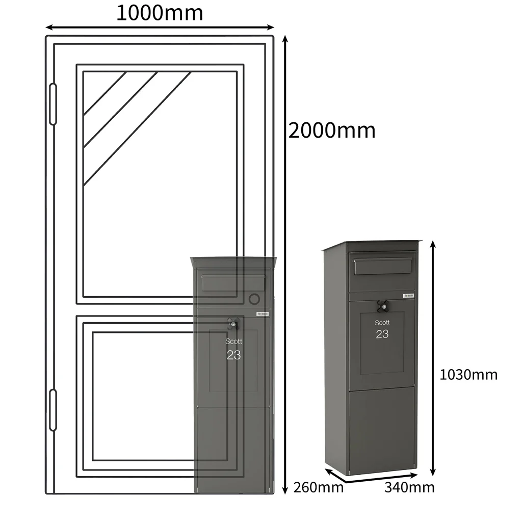 Outdoor Parcel Box for Home Front Access – Karl - Image 3