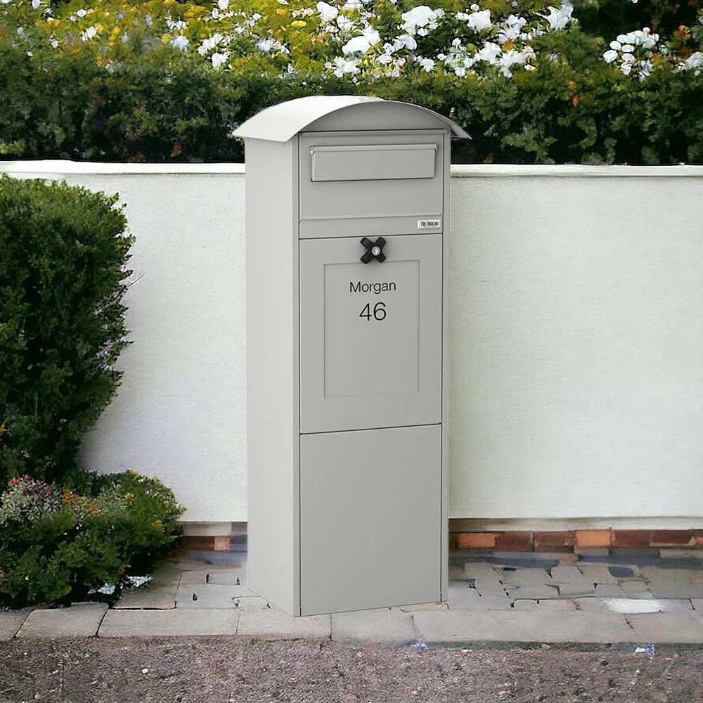 Outdoor Parcel Post Box for Home – Lovisa - Light Grey - Image 3