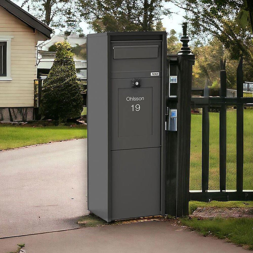 Outdoor Parcel Post Box for Home Front Access – Oskar - Dark Grey - Image 2