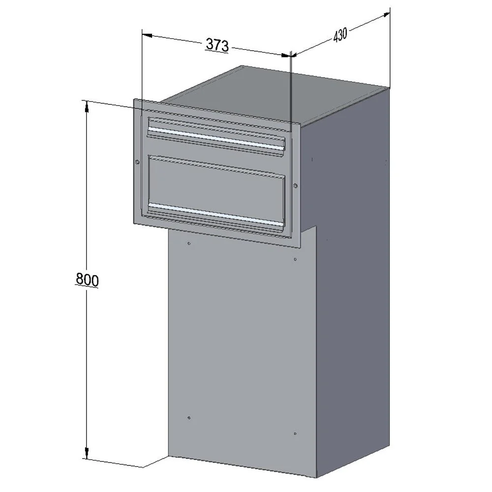 Outdoor Through the Wall Rear Access Parcel Box – Sierra - Image 4