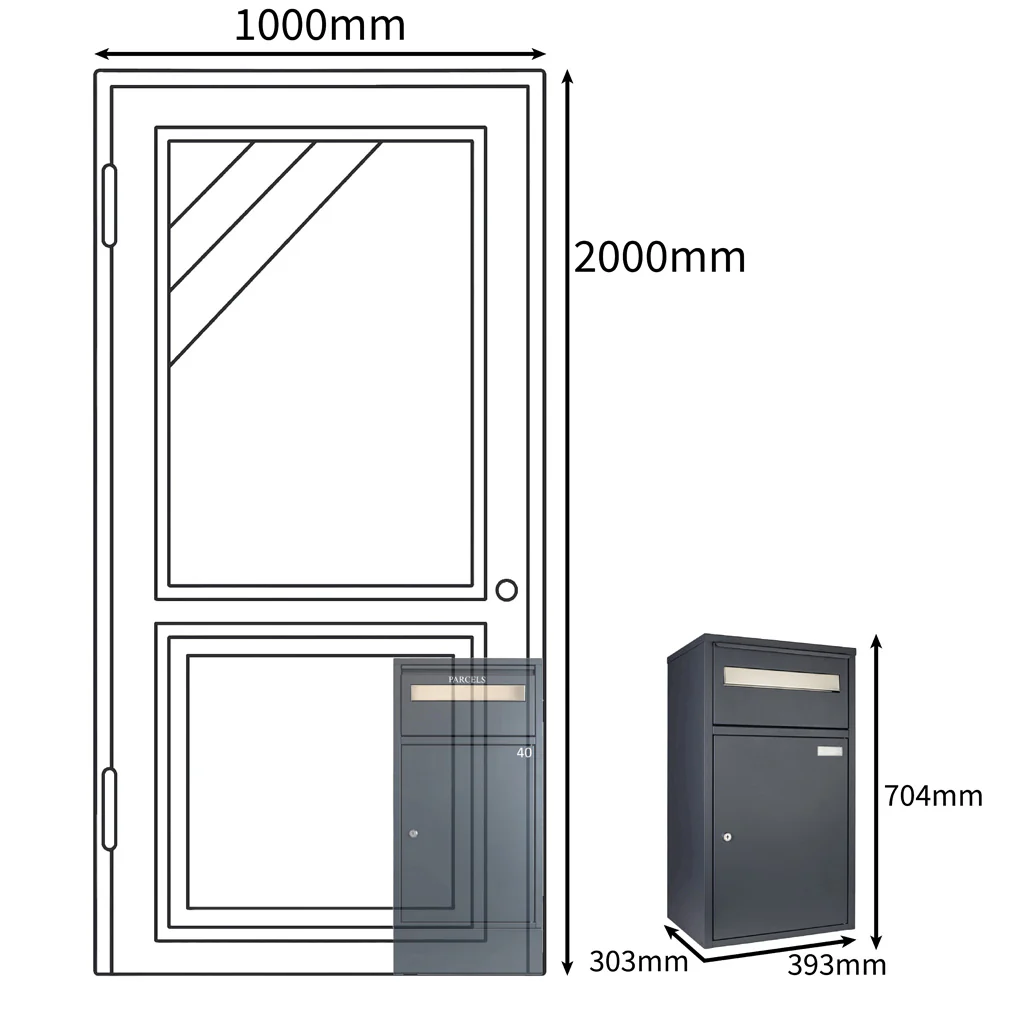 Parcel Box For Flats And Offices Front Access - Starling - Image 3