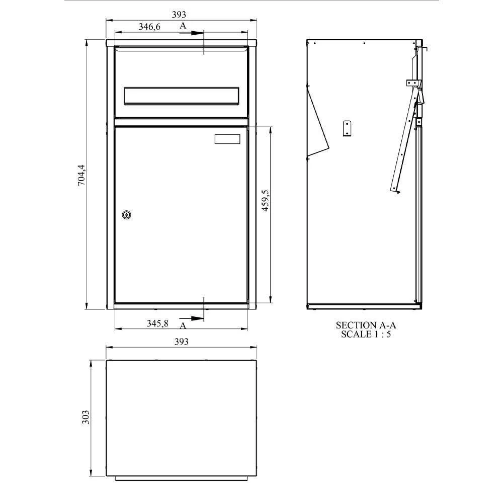 Parcel Box For Flats And Offices Front Access - Starling - Image 4