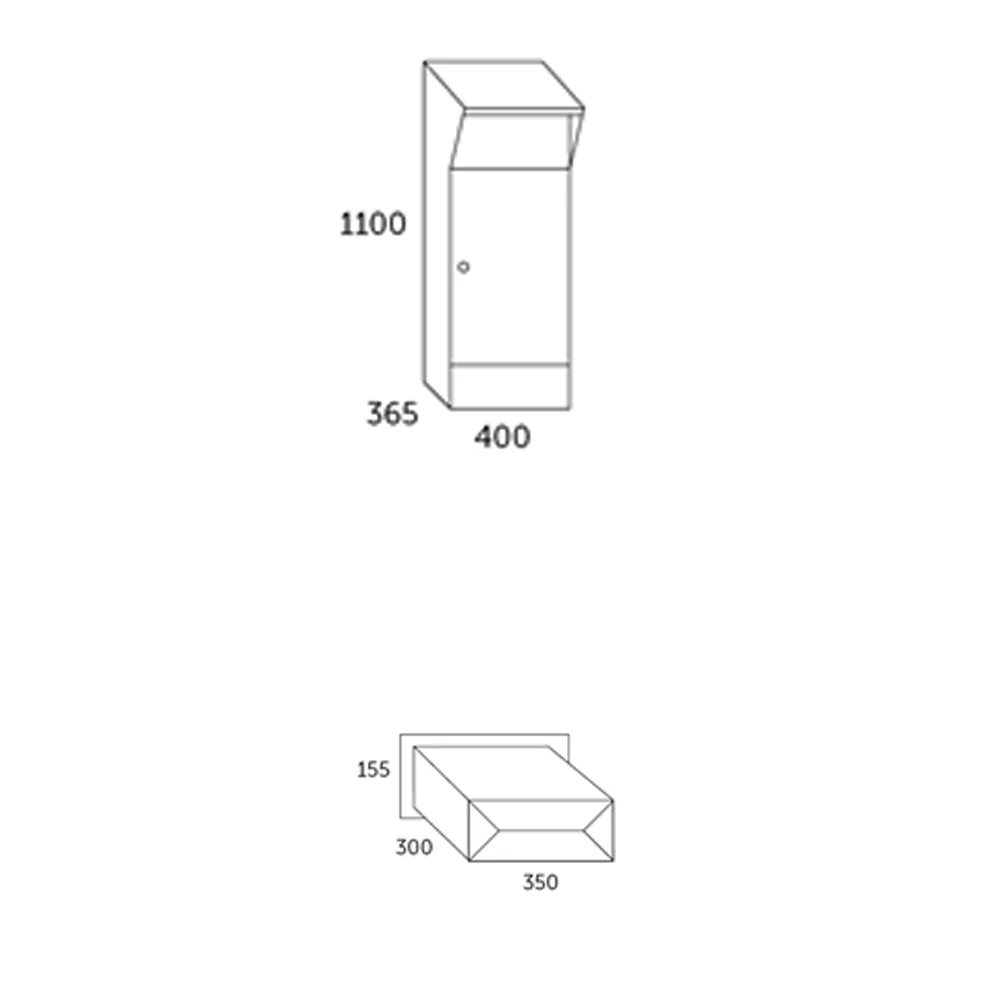 Parcel Box High Capacity Free Standing Front Access - Allux Bjørn - Image 4