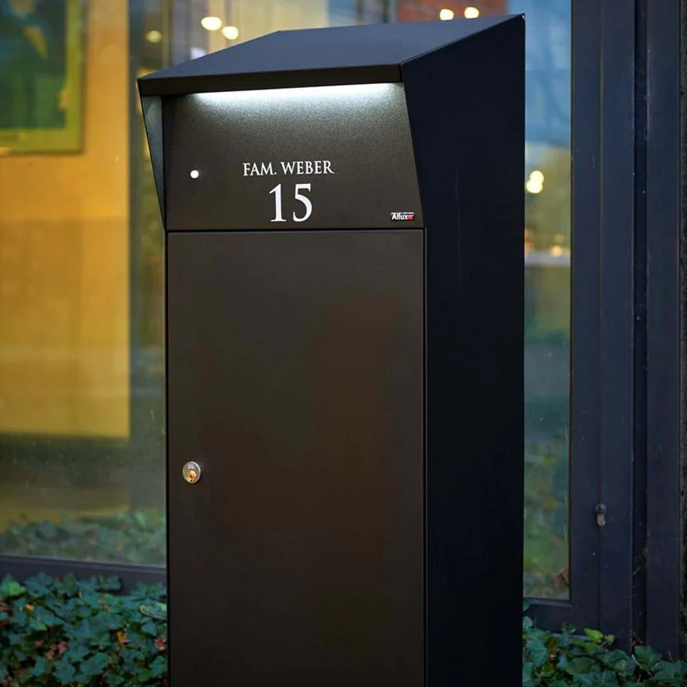 Parcel Box High Capacity Free Standing Front Access - Allux Bjørn - Black - Image 2