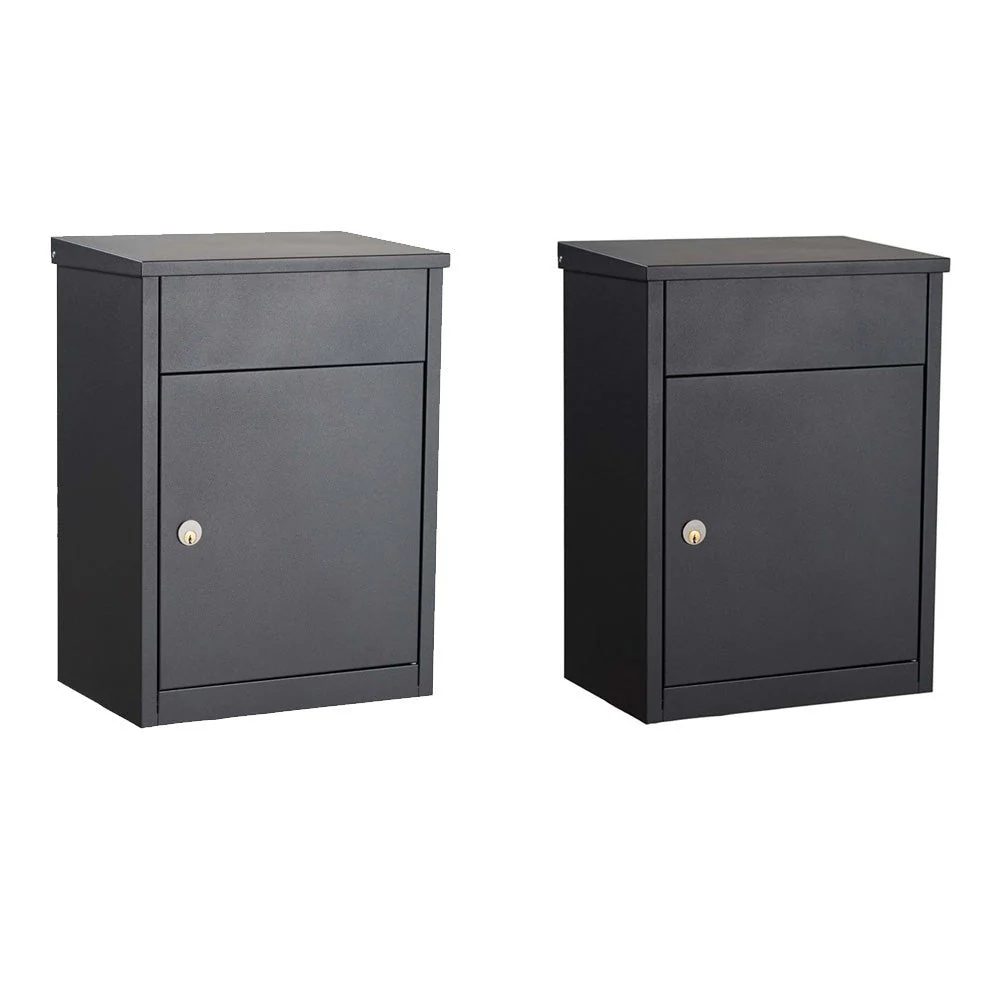 Front Access Parcel Letterbox Wall Mounted Lockable Allux 500 - Anthracite - Image 7