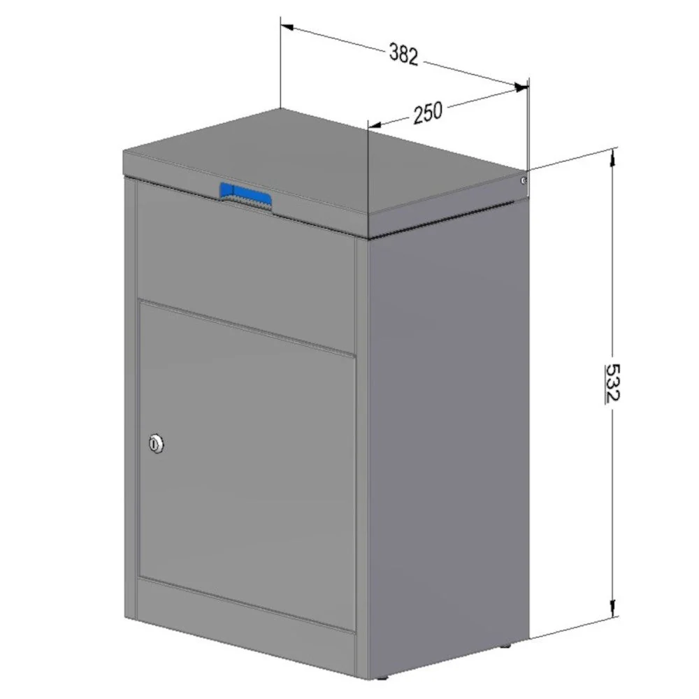 Wall Mounted Parcel Box for Home Front Access - ParcelPod 1 - Gray - Image 5