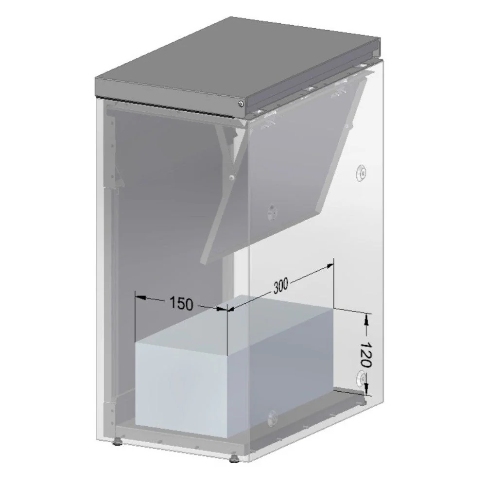 Wall Mounted Parcel Box for Home Front Access - ParcelPod 1 - Gray - Image 6