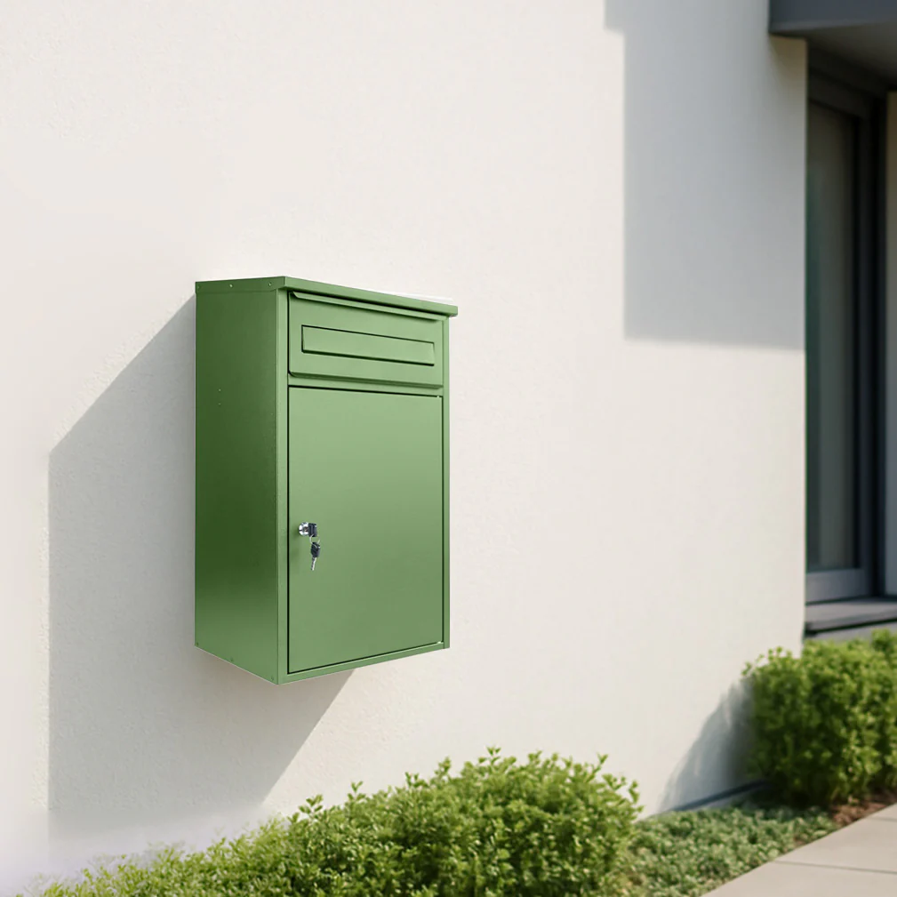 Wall Mounted Parcel Post Box for Home Front Access – Woodpecker - Pale Green - Image 2