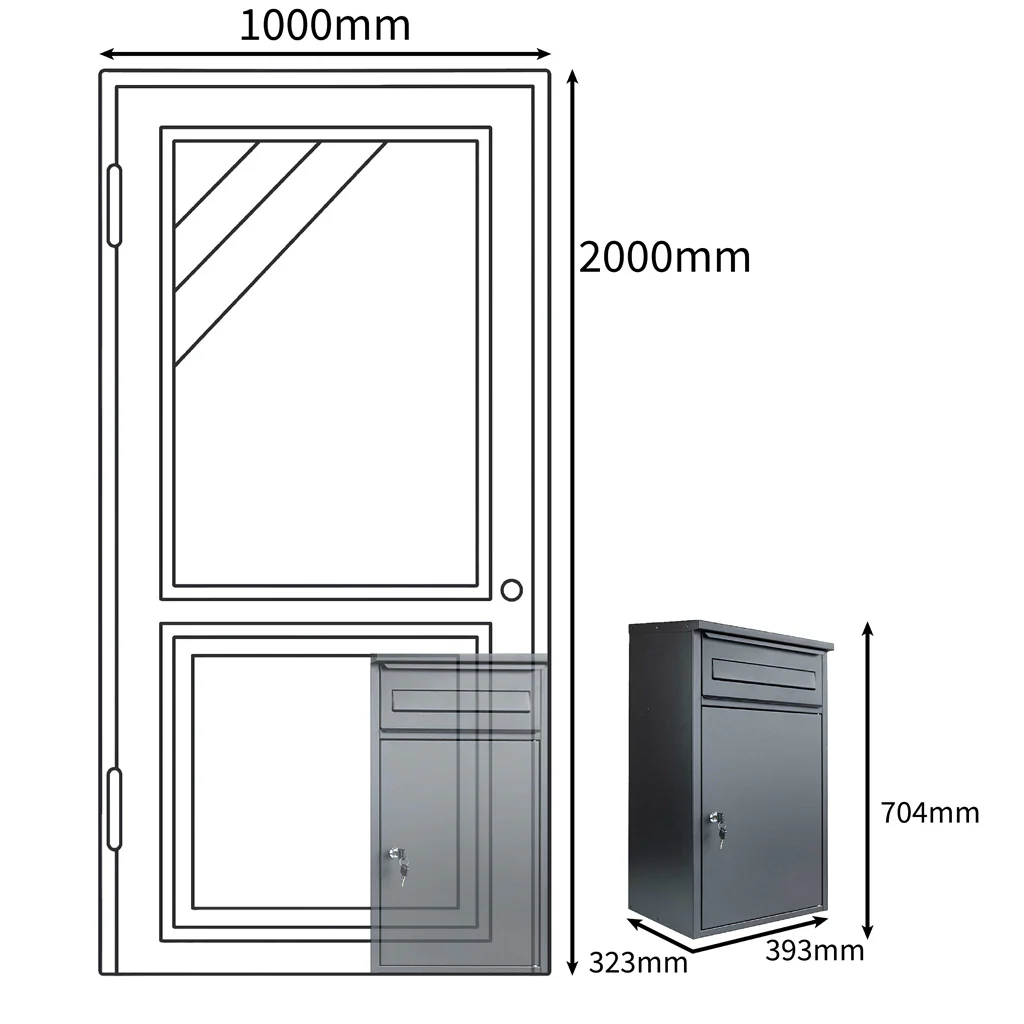 Wall Mounted Parcel Post Box for Home Front Access – Woodpecker - Image 3